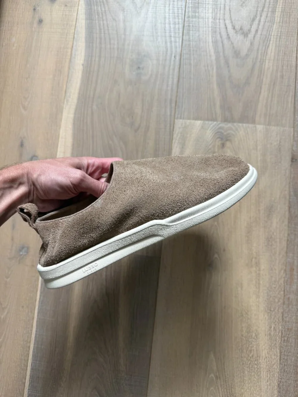 Lusso Cloud Gehry Chestnut Hairy Suede Slippers Size 12